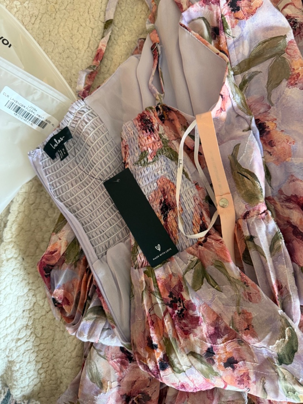 Lulus Hensley Lavender Multi Floral Bustier Maxi Dress Purple - Size XL - Picture 5 of 5